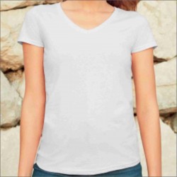 FRUIT - MAGLIA DONNA BIANCA COLLO V Confezione 20 pezzi