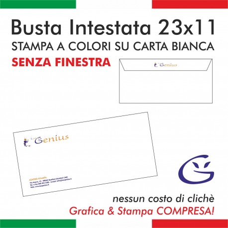 Busta bianca intestata 
